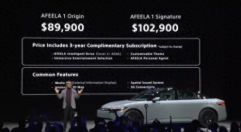 索尼跳票的第一臺車終于來了,網友:平平無奇,毫無亮點