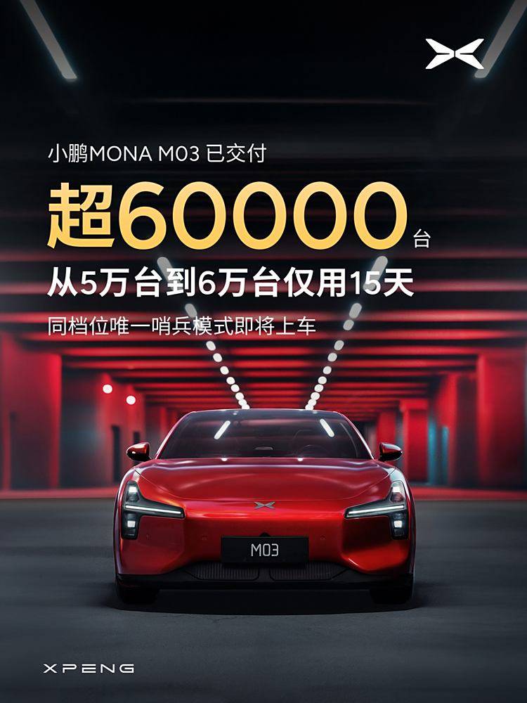 15天從5萬臺突破6萬臺,小鵬汽車正不斷逆襲