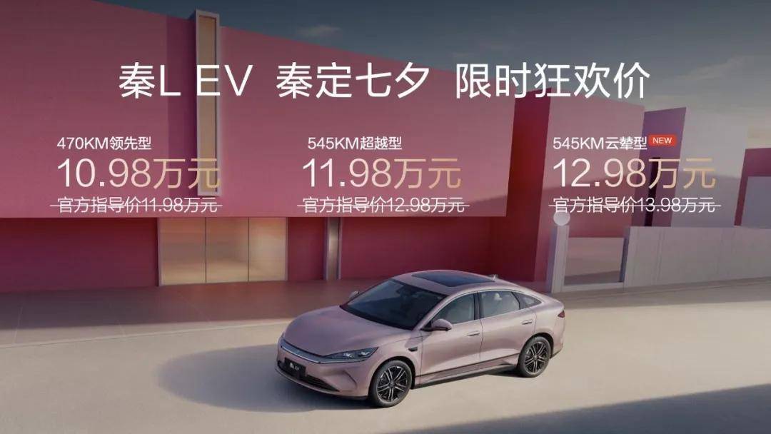 秦L EV云輦型:12.98萬拿下夢幻新色和爆胎穩行